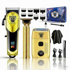 プロフェッショナル 電動 ヘアクリッパーセット USB充電式 ヘアトリマー＆シェーバー＆アクセサリー付き メンズ用ポータブルヘアケアツール