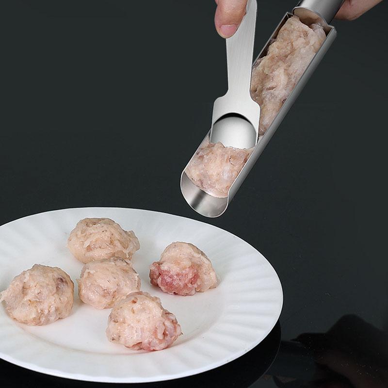 Product Introduction of Creative 304 stainless steel  Meatball Maker Set Fried Fish Beaf Meat Making Balls Mold  Kitchen Gadgets Cooking Accessories 8