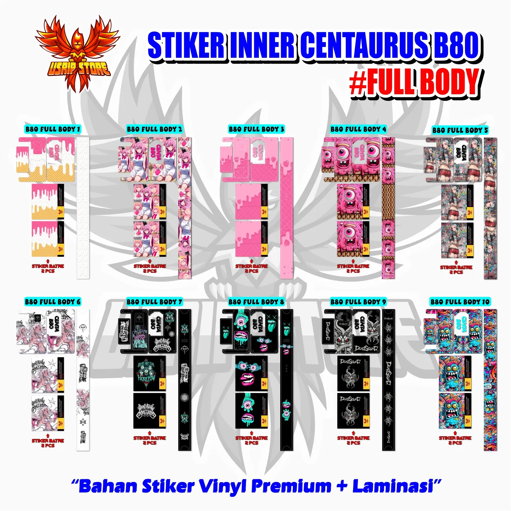 STIKER GARSKIN INNER B80 FULL BODY / STIKER FULL BODY B80 / INNER B80 DESAIN  PART 2