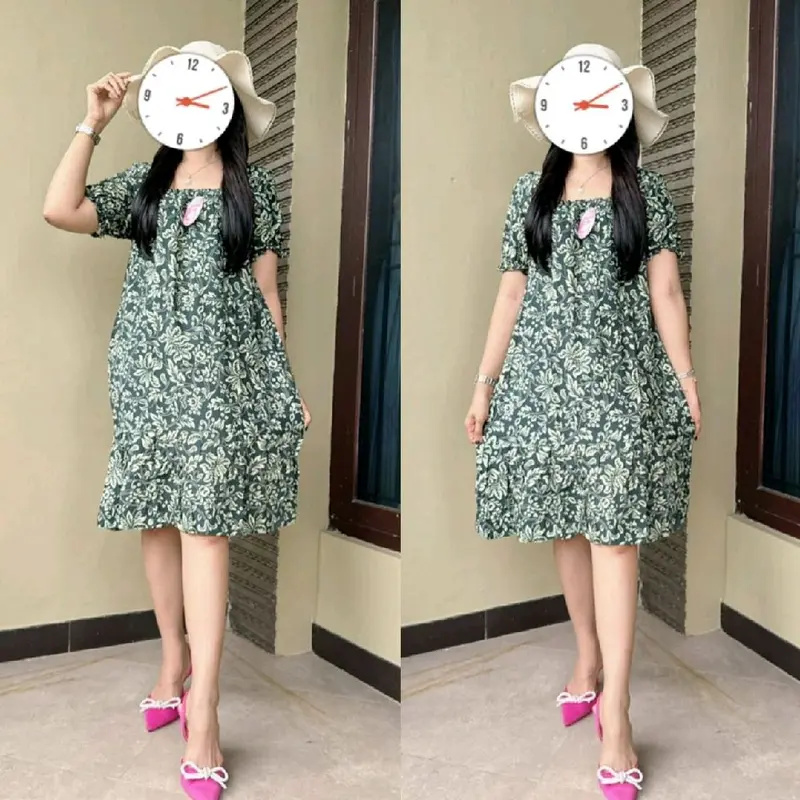 Daster Laura Dress Pendek Rayon Wanita 2025 Rayon Tebal Adem Ld 110 Baju Tidur Wanita Dewasa Remaja Nyaman Bumil 4