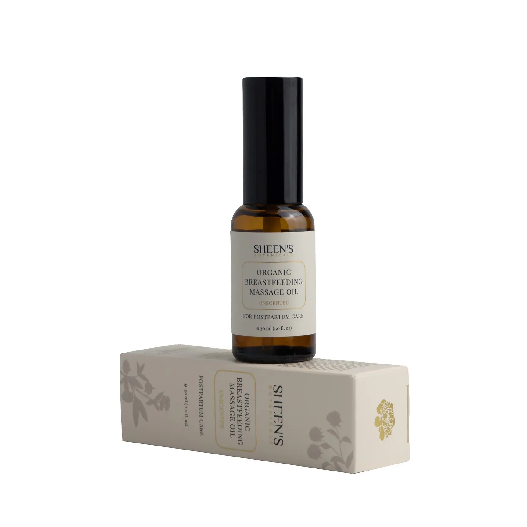 Sheen's Botanicals Organic Breastfeeding Massage Oil, Unscented, All Natural