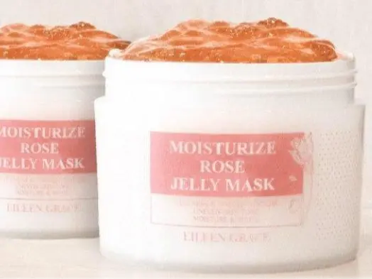 EILEEN GRACE  Moisturize Rose Jelly Mask 300ml Hitam Hyaluronic Masker Wajah Mencerahkan 4
