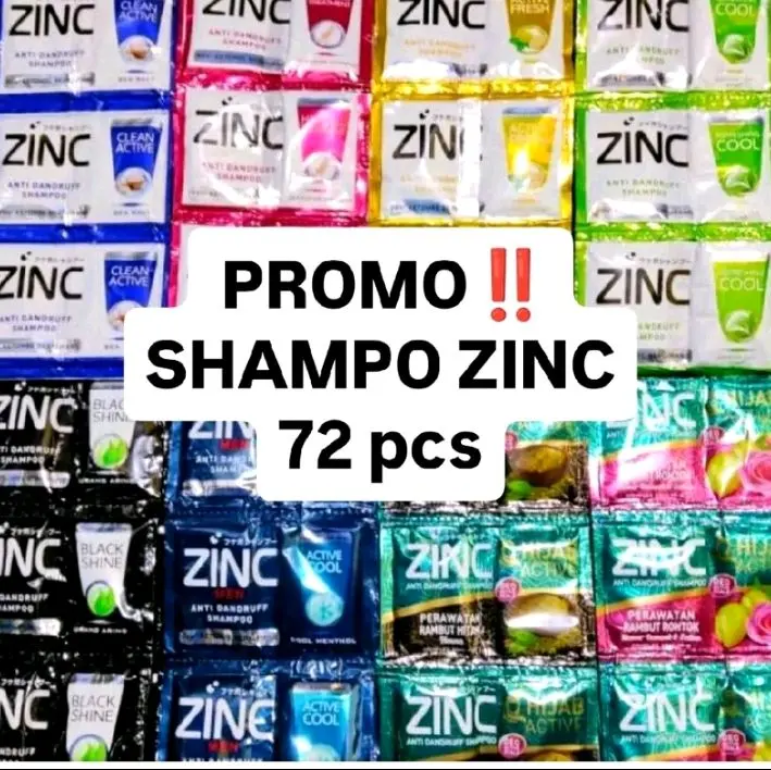 Promo Shampo Zink 72pcs/3 Renceng Shampo zink