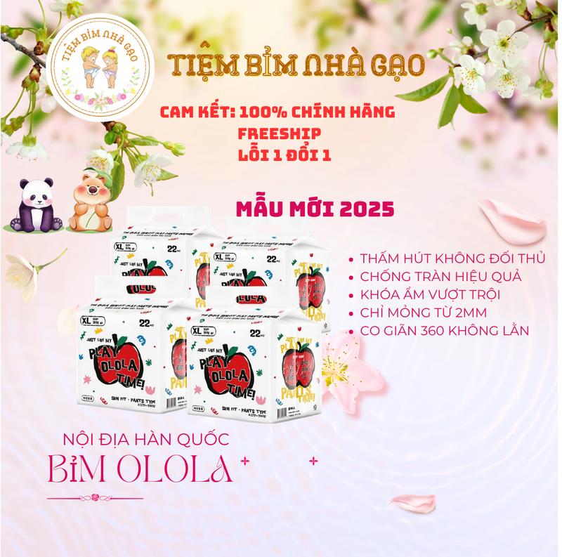  Tã Quần OLOLA SKIN-FIT PLAY - Tiệm bỉm Nhà Gạo - hàng nội địa Hàn Quốc SIÊU BỈM OLOLA với công nghệ mới thông thoáng tối đa đủ size từ 8kg Cho Bé Voi Bỉm Quần bỉm  olola 