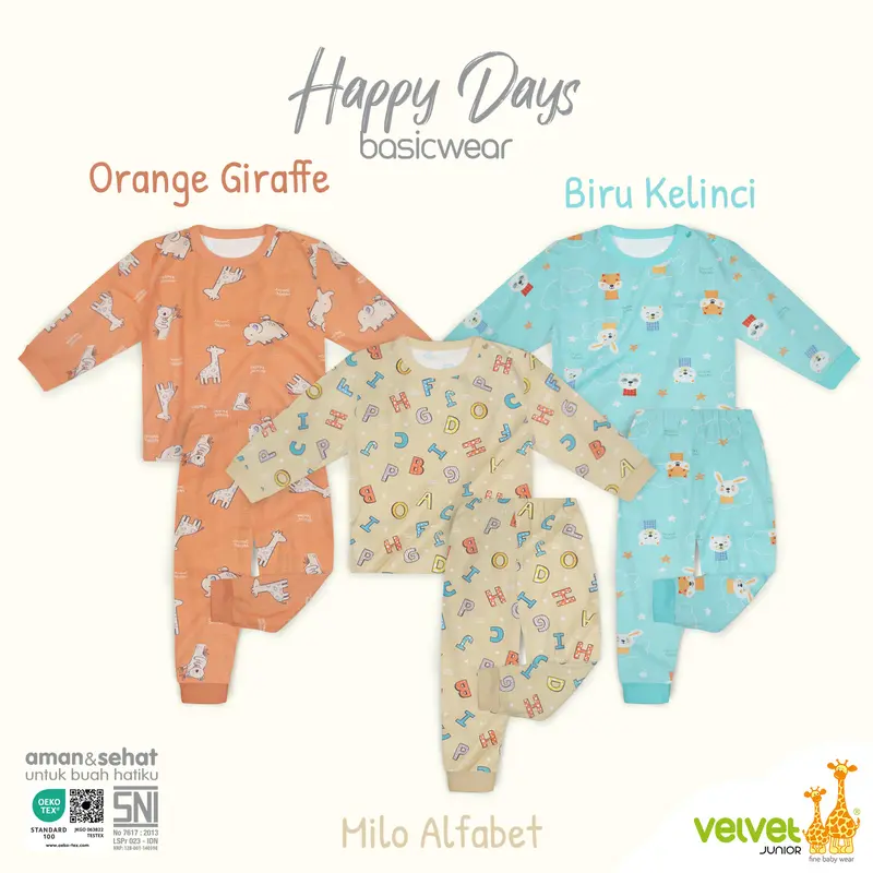 Velvet Junior - Size XL - Stelan Oblong Lengan Panjang Celana Panjang 5