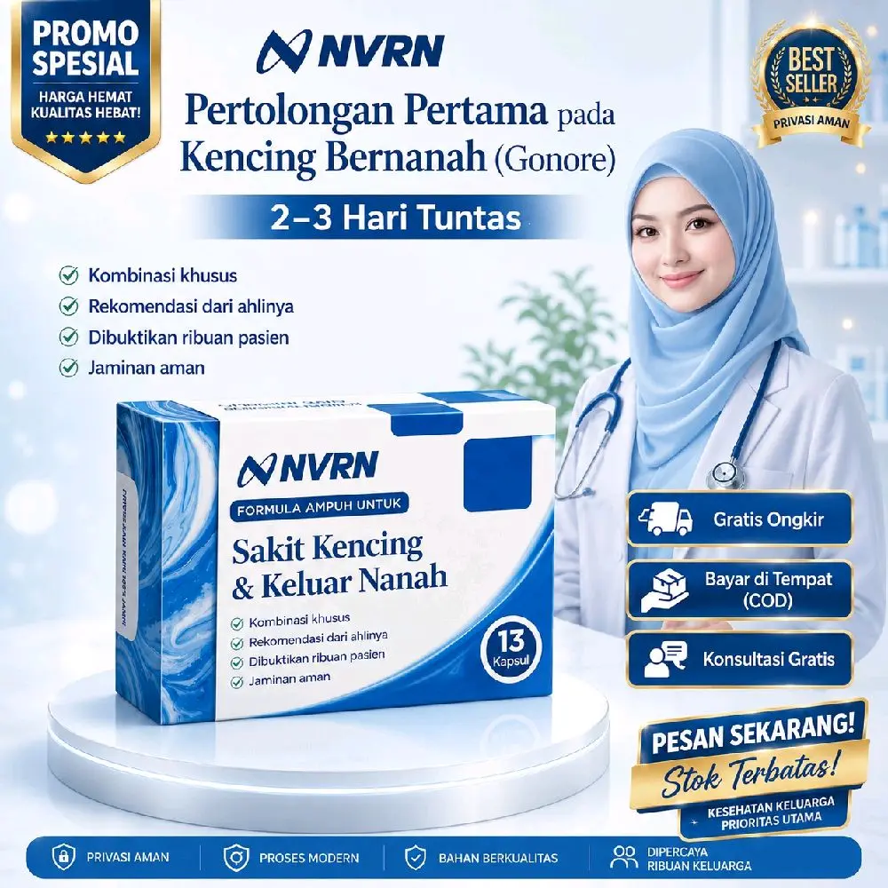NVRN Obat Ampuh Mengatasi Gonore Kencing Nanah sipilis isk raja singa untuk pria&wanita isi 13 kapsul aman BPOM