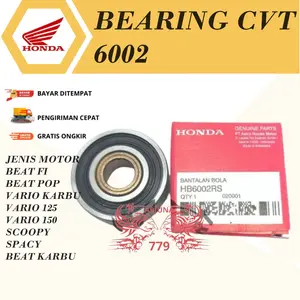 LAHER CVT 6002 KUNINGAN BOSH BEAT FI / BEAT POP / VARIO KARBU / SCOOPY / SPACY / VARIO 125 / VARIO 150 LAHER CVT VARIO / LAHER BAK CVT BEAT / BEARING CVT HONDA / BEARING CVT BEAT FI / LAHER 6002 BAK CVT BEAT / LAHER CVT 6002 / BEARING AS PULLY BAK CVT