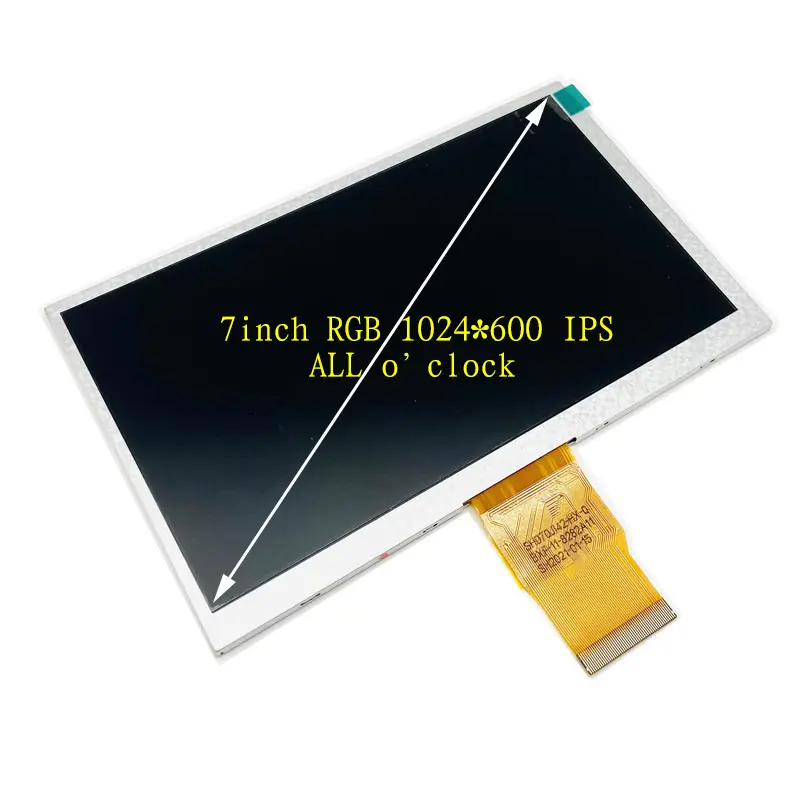 7inch TFT LCD 1024*600 HD Resolution IPS Full View 50Pin RGB interface Industrial use IPS AH-IPS HD HDMI