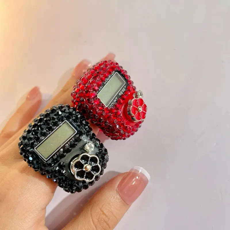 MM- Tasbih Manik non led Motif Tombol bunga  Cantik - Tasbih digital cincin dzikir Muslim -  Haji 6