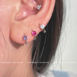 EAR PARTNER-カラフルイヤループ、スタッドピアス、女性用リングピアス、2022年新作、ニッチで高級感のあるイヤバックル＆ピアス（EH-1533）