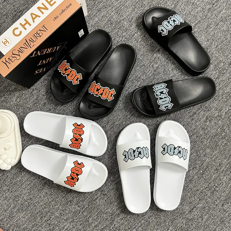 ACDC Sendal Slop Karet Distro Non Slip untuk Pria dan Wanita - Kualitas Baru, Bahan Elastis, Size 39-43 1