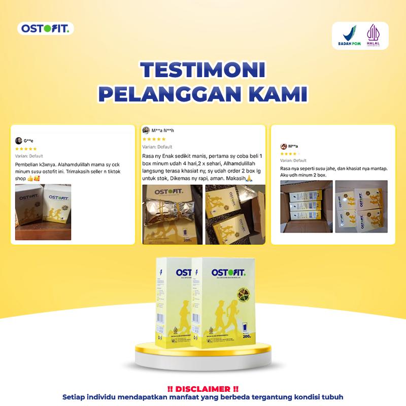 Susu Ostofit 4 Box Original | Minuman Susu Bubuk Murni HALAL BPOM | AKUN RESMI OSTOFIT [Bisa COD] 4