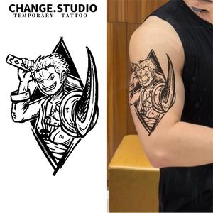 Hình Xăm Tạm Thời, Hình Xăm One Piece Roronoa Zoro, Kéo Dài Trong 15 Ngày, Không Thấm Nước Và Chống Ma Sát. Miếng Dán Hình Xăm