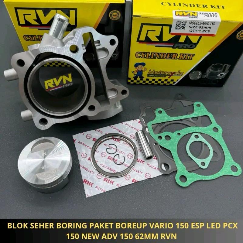 Product Introduction of BLOK SEHER BORING PAKET BOREUP BORE UP VARIO 150 125 ESP LED PCX 150 NEW ADV 150 VARIO 125 LED TECHNO 60MM 60 MM 62MM 62 MM RVN 31