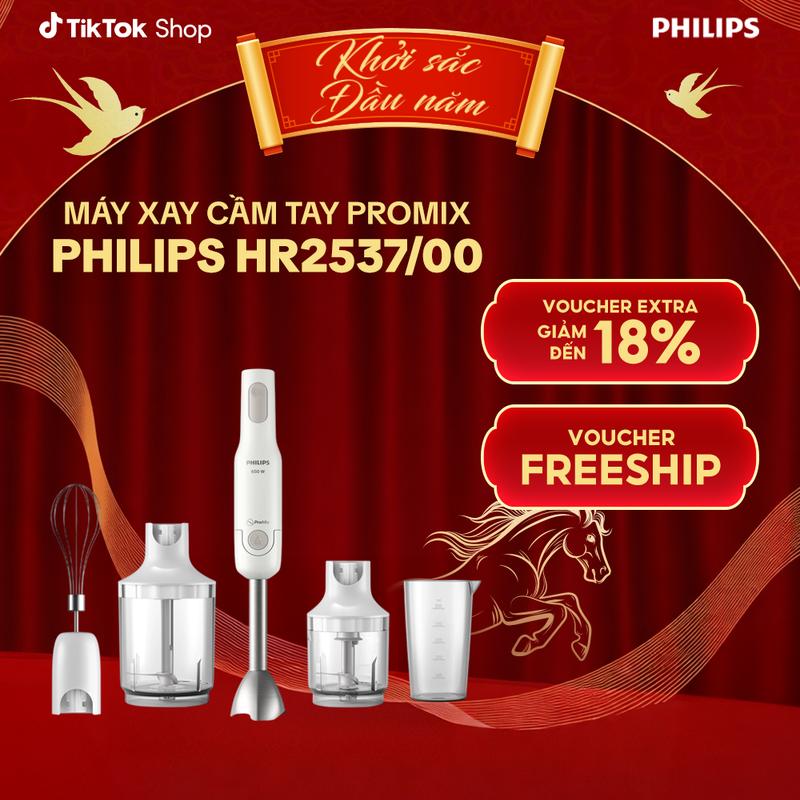 DEAL SỐC Máy Xay Sinh Tố Cầm Tay PHILIPS ProMix HR2537 00 Công Suất 650 W Tiện Lợi Bảo Hành Chính Hãng 24 Tháng máy xay