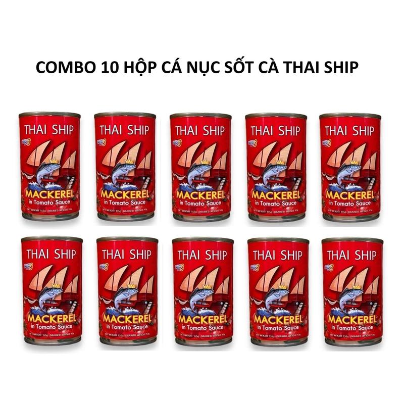  Combo 10 Hộp Cá Nục Sốt Cà Thai Ship 155 g - Hàng Thái Chính Hãng 