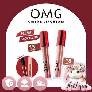 OMG Paket Ombre Mattelash Lipcream Waterproof Lipstick Gloss Lipstik