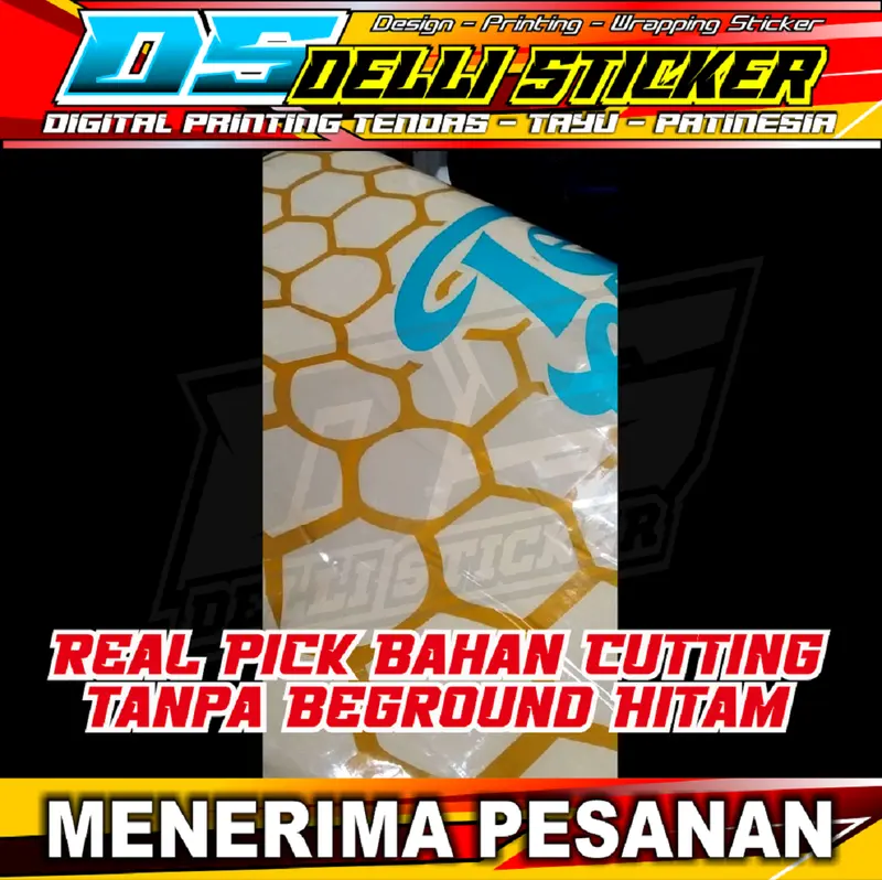 Stiker One Way + Kaca Samping Truck Canter Desain Jaring - Jaring No Fear + BIsa Custom Desain Bebas Car 1