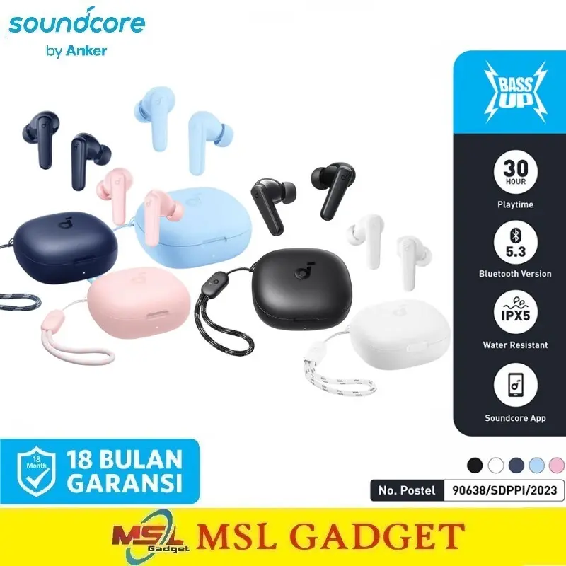 Anker Soundcore R50i Headset TWS Bluetooth Wireless Earphones Earbuds Bass