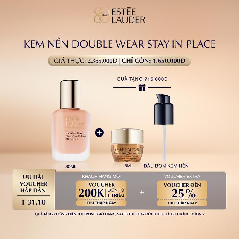 Kem nền lâu trôi 36 giờ, lì mịn Estée Lauder Double Wear Stay-in-Place SPF 10/PA++I Foundation 30ml