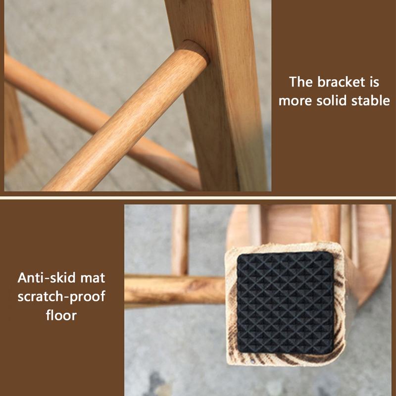 Product Introduction of 60/70/80CM Wooden Chair Bangku kayu Round Bar Stool Home-use School Beauty stool  Kerusi Bar #17446 28