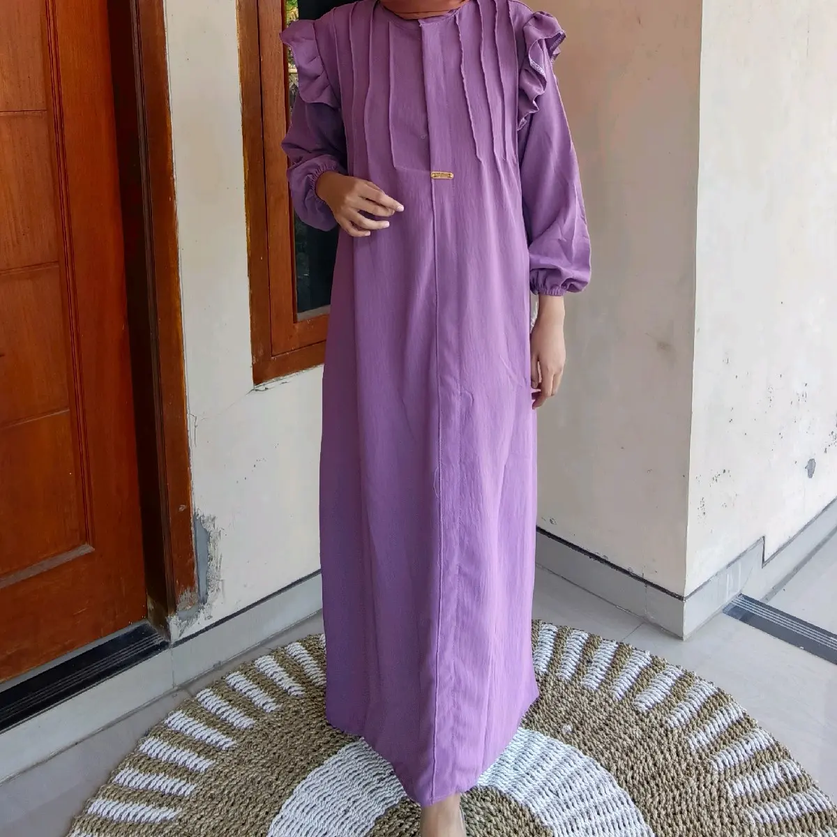 gamis cringkle, gamis murah, gamis viralkeun
