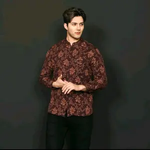 kemko jacquart fukuro 3D kemeja koko muslim terbaru lengan panjang