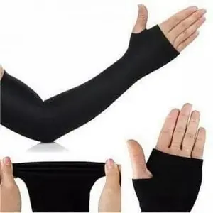HANDSOCK TANGAN,MANSET LENGAN BERJEMPOL BAHAN STOCKING TIPIS UNTUK WANITA MUSLIMAH Panjang Pria