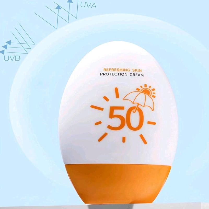 SPF 50 Sunscreen Whitening Sunblock Cream Wajah Dan Badan Sunscreen Sun Protect & Moisture Pelindung dari Sinar Matahari UV Protection Cream Tidak Lengket Tahan Air Double Whitening Lightweight Refreshing Mencegah Penuaan Dini 4
