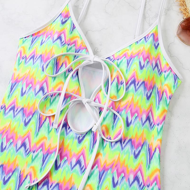 Product Introduction of One Piece Swimsuits for Women Tummy  Bathing Suits Cute Keyhole Swimwear 4