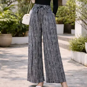 kulot strip, kulot serat jambu, kulot oversize, Kulot panjang wanita terbaru, kulot motif serat kayu, kulot salur