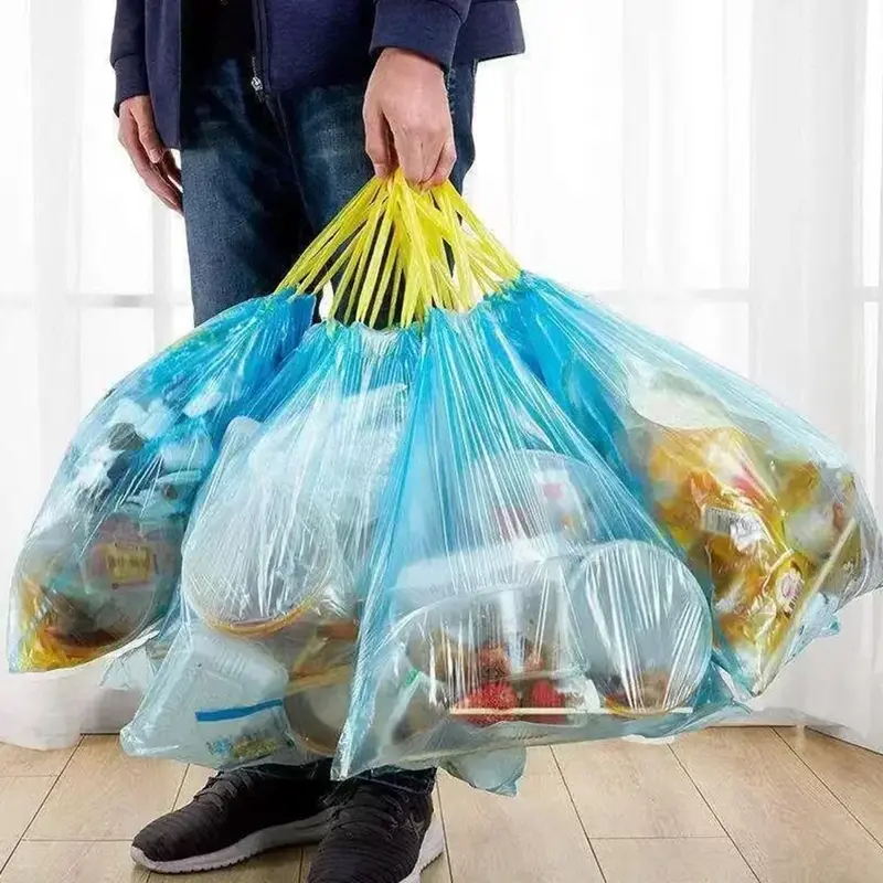 Kantong Plastik Sampah Set 5 Roll Plastik Sampah Kresek Rumah Tangga Dengan Tali Terbaru -LD-1 8