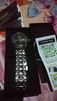 Product Review of OPK Jam Tangan Pria Anti Air Original Cowok Terbaru 2024 Kalender Waterproof Stainless Steel Fashion Men Watch Model 8151 Hitam Kaca from r**a 0