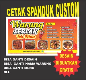 Spanduk Seblak Prasmanan Unik Menarik Bisa Custom Request  Suka-suka Desain Dibuatkan Gratis