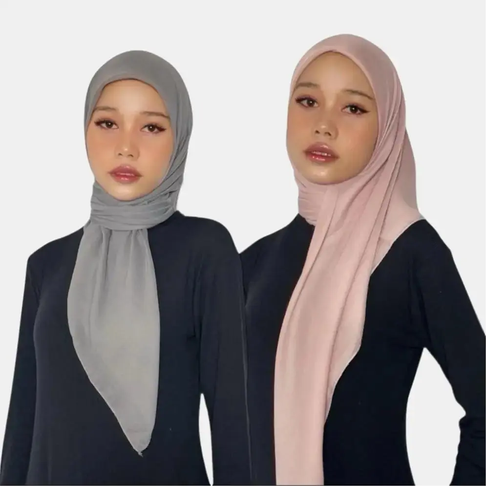 Segi Empat Paris Jadul Wanita Muslim - Nyaman dan Elegan - Tebal, Square