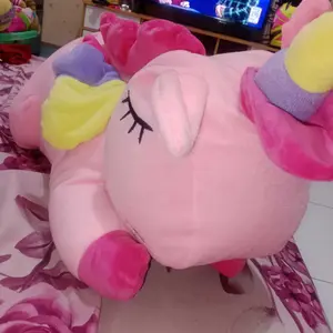 Boneka Unicorn LED XL Kuda Poni Lying XL Bahan Plush Dolls Tanduk Toys