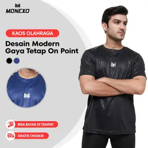 Monexo - Atasan Olahraga Pria Running Sport Gym Fitness Jogging Tshirt Pria JMN14