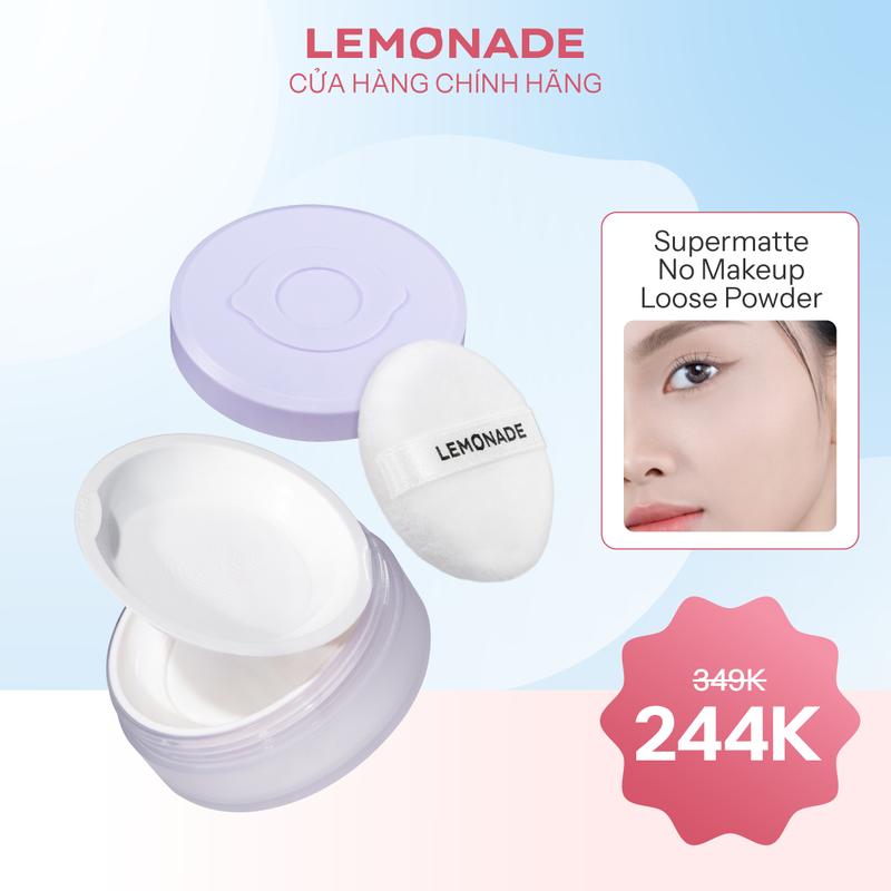 Phấn phủ mỏng nhẹ kiềm dầu thuần chay chống nắng Lemonade Supermatte No Makeup…