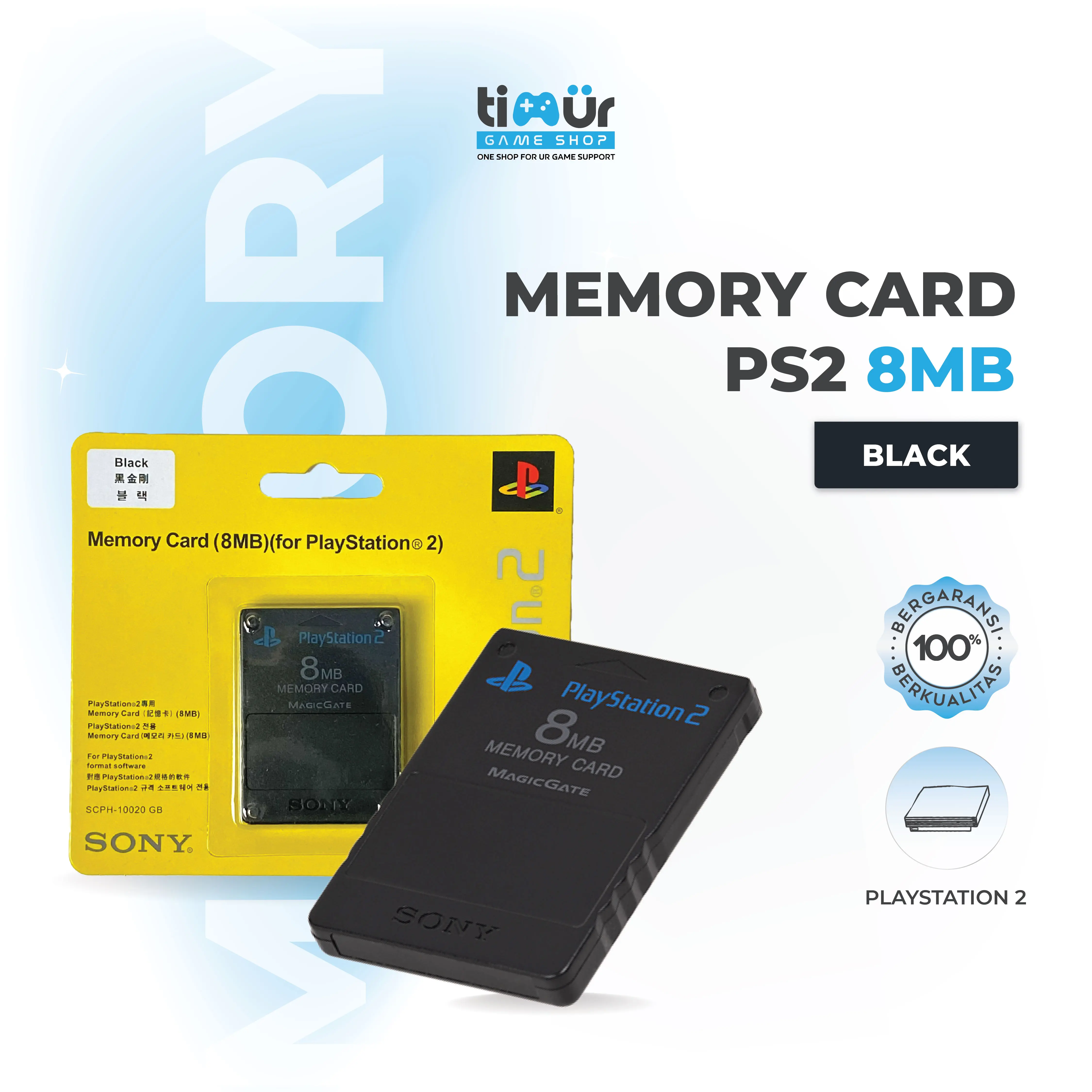 Memory Card MC PS2 8MB Warna Hitam