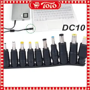 10 in 1 DC Power Adapter Connector Set Jack Universal Untuk Charger Laptop Berbagai Model dan Tipe