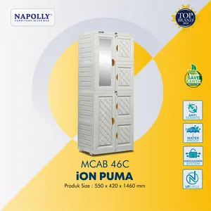 Napolly Mini Cabinet Cermin 4 susun Lemari