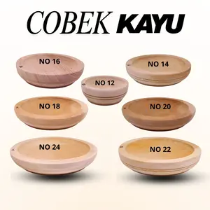 Cobek Kayu Mahoni Ukuran Dari no 12 Sampai 24 Peralatan Dapur Penghalus Bumbu Coet Kayu