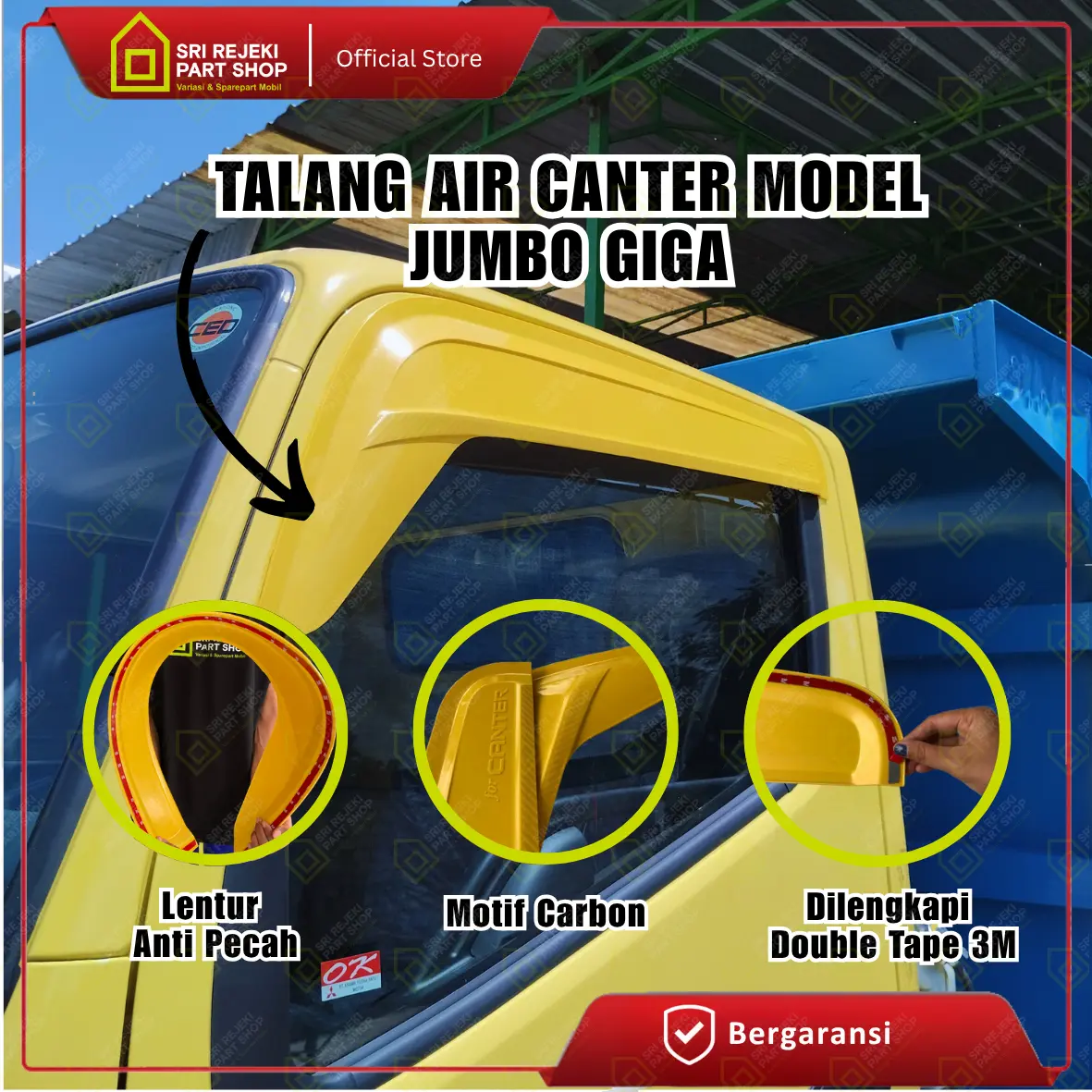 2 pcs talang air canter model giga jumbo