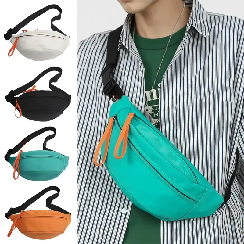 Tas Pinggang Fashion Unisex Tas Waistbag Cowok Polos Minimalis Style Terbaru Termurah LW-3 7