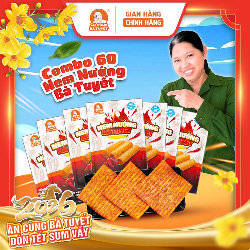 Combo 60 Gói SNACK bà Tuyết cay siêu ngon - ĂN CÙNG BÀ TUYẾT M39