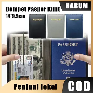 Dompet Paspor Travel Cover Pelindung Paspor Multifungsi