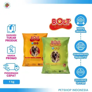 Bolt Dog Food Repack 1 kg - Makanan Kering Anjing
