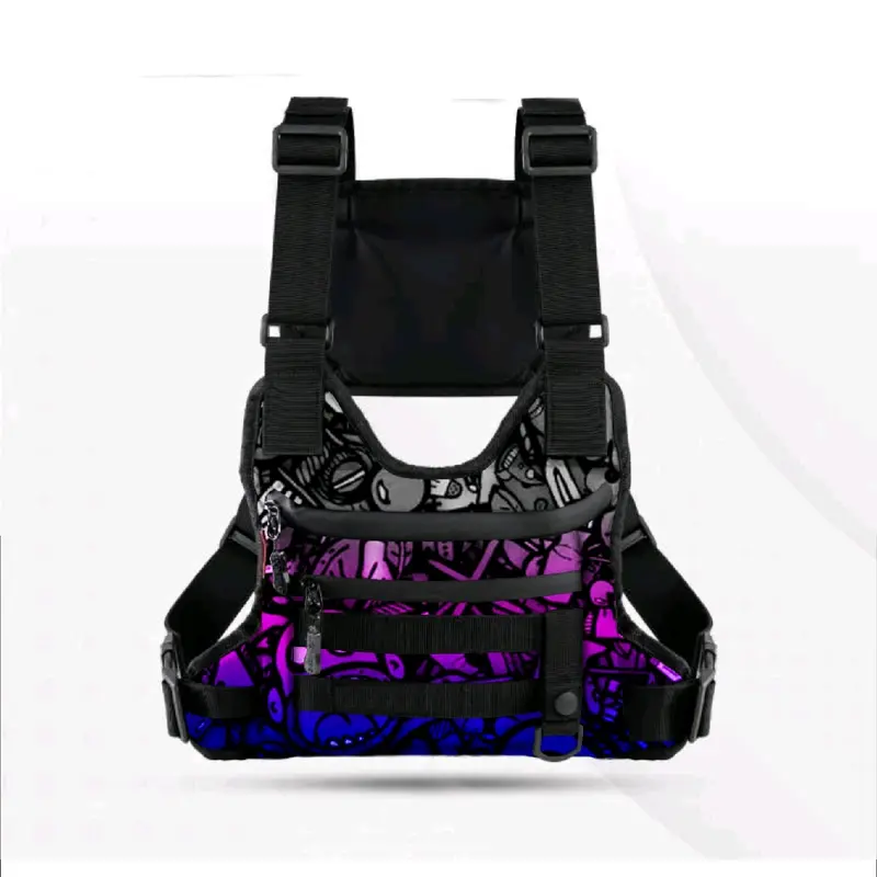 RASANTI DMAJ STORE Tas Dada Pria Motif Printing Bahan Kodura Casual Stylish dengan Tali Adjustable & Desain Eksklusif tasdadatermurah taskekinian 4