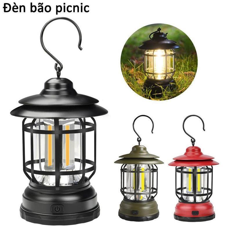 Đèn Bão, Đèn Dã Ngoại , Cắm Trại, Du Lịch - Dùng Pin Sạc USB Tích Điện - Có Thể Dùng Để Trang Trí Điều Chỉnh Ánh Sáng  Tối Tuỳ Chọn