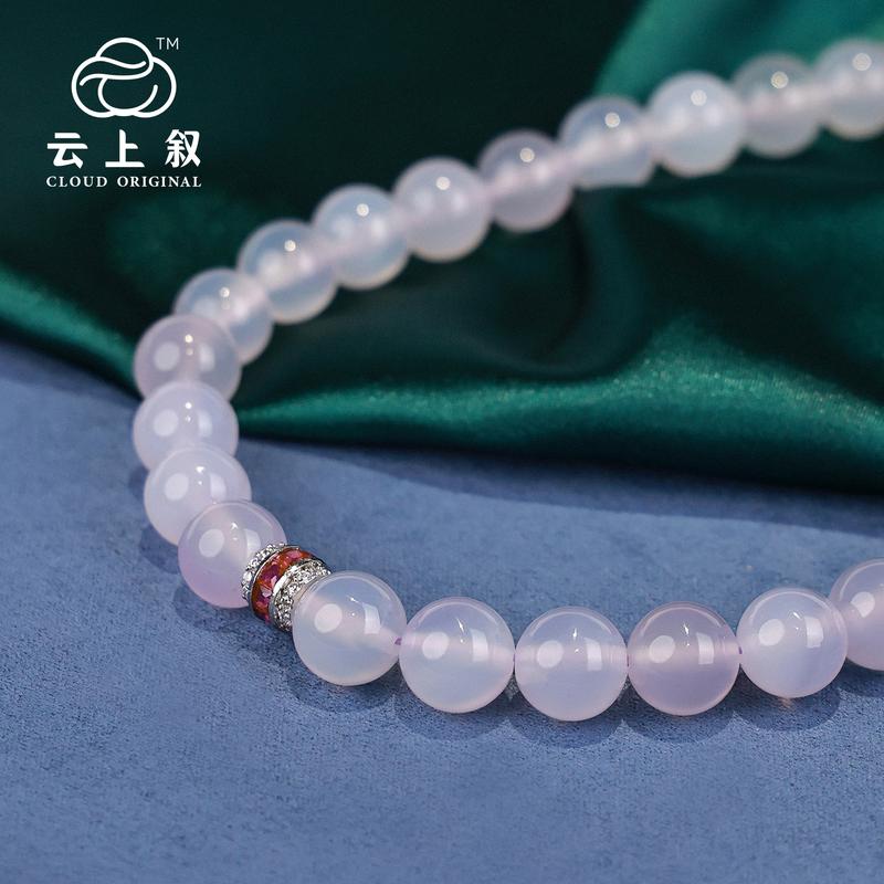 Product Introduction of Cloud Jewelry Violet Purple 10mm Chalcedony Necklace-Dark or light color 5